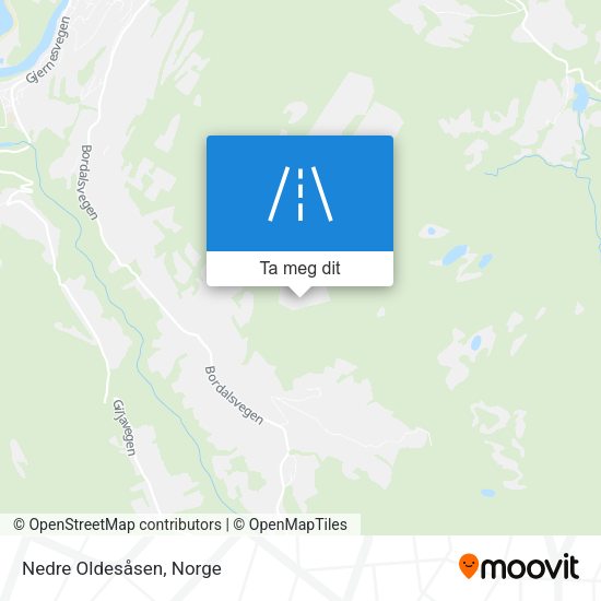 Nedre Oldesåsen kart