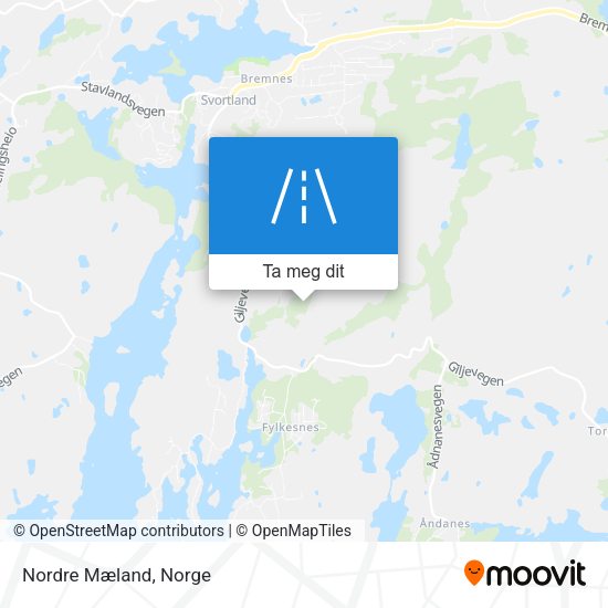 Nordre Mæland kart