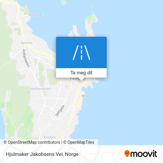 Hjulmaker Jakobsens Vei kart