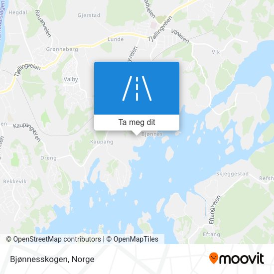 Bjønnesskogen kart