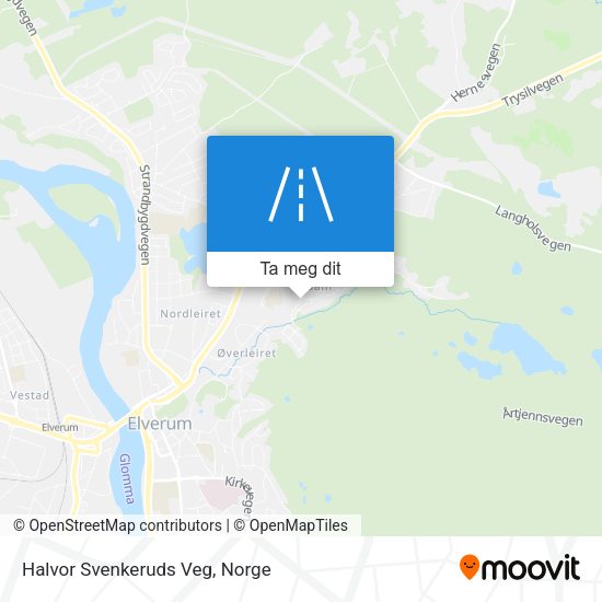 Halvor Svenkeruds Veg kart
