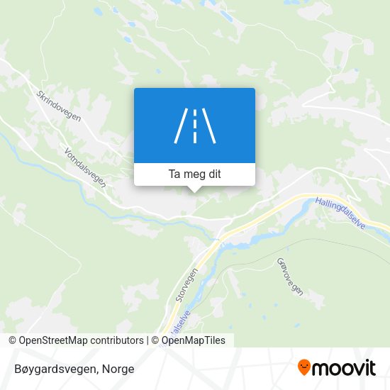Bøygardsvegen kart