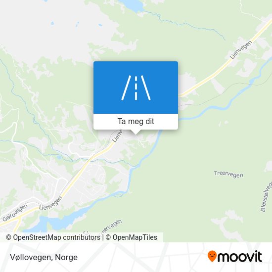 Vøllovegen kart