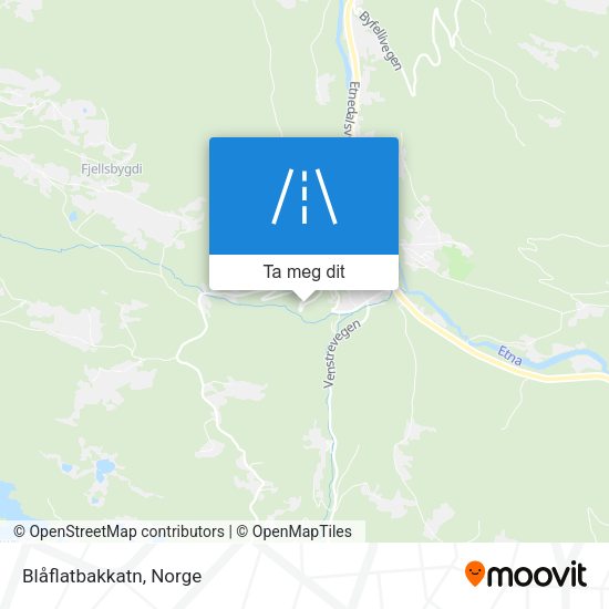 Blåflatbakkatn kart