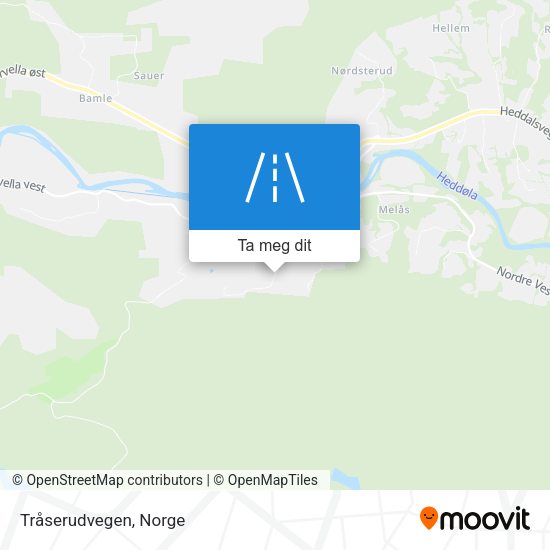 Tråserudvegen kart