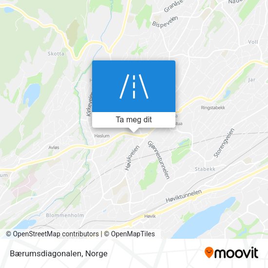 Bærumsdiagonalen kart