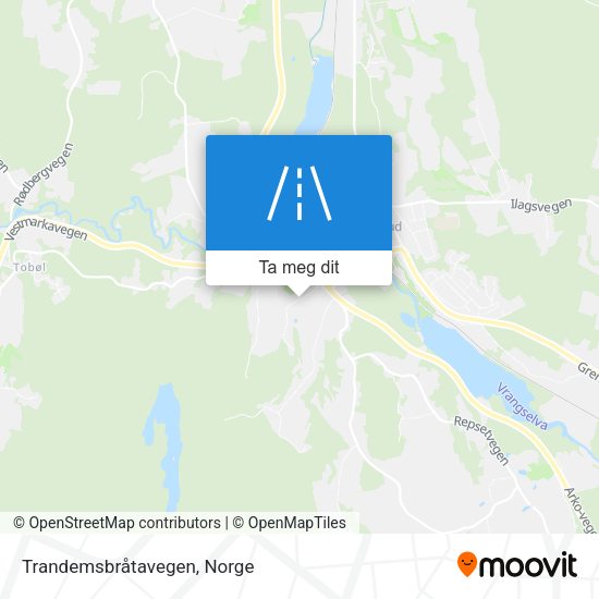 Trandemsbråtavegen kart