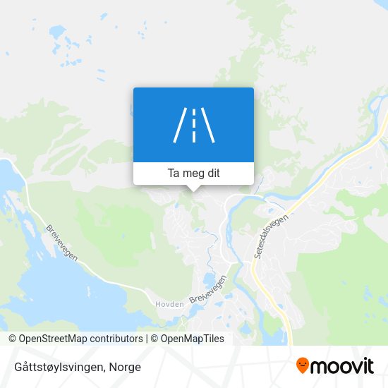 Gåttstøylsvingen kart