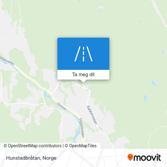 Hunstadbråtan kart