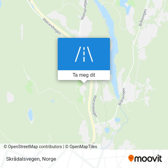 Skrådalsvegen kart