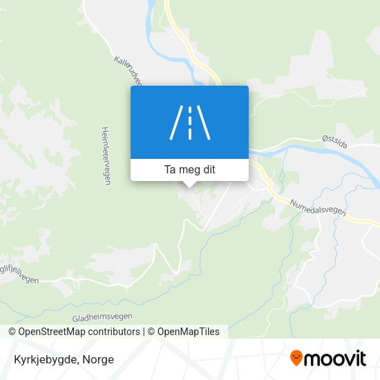 Kyrkjebygde kart