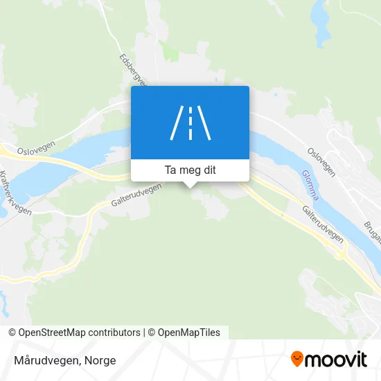 Mårudvegen kart