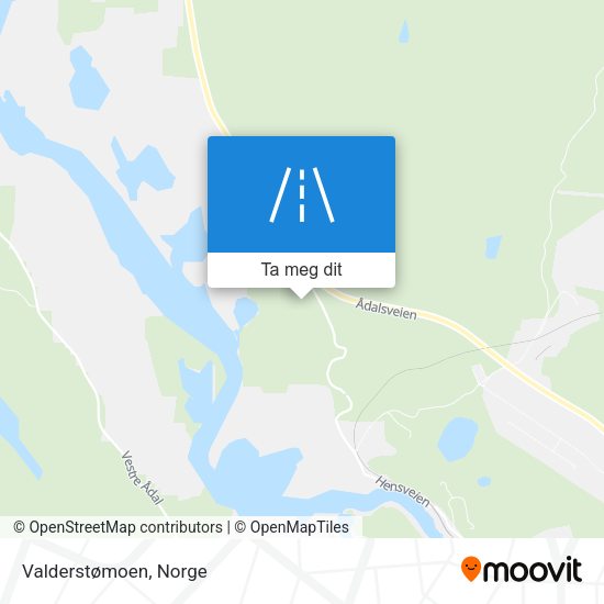 Valderstømoen kart
