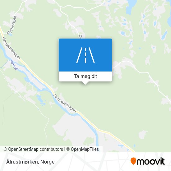 Ålrustmørken kart
