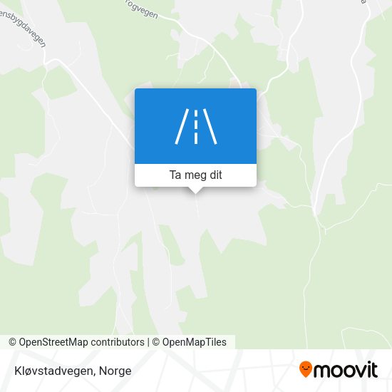 Kløvstadvegen kart