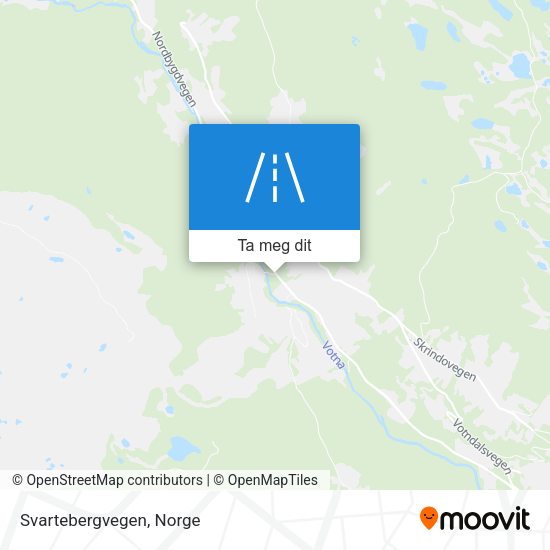 Svartebergvegen kart