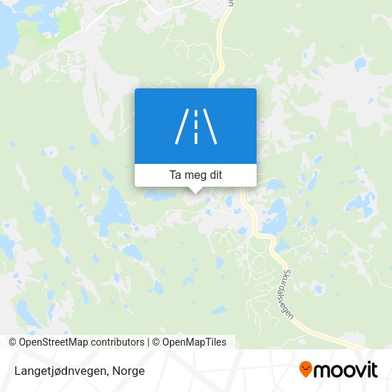 Langetjødnvegen kart