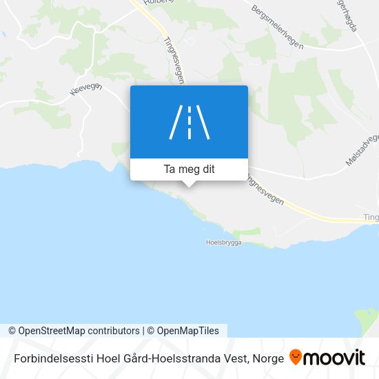 Forbindelsessti Hoel Gård-Hoelsstranda Vest kart