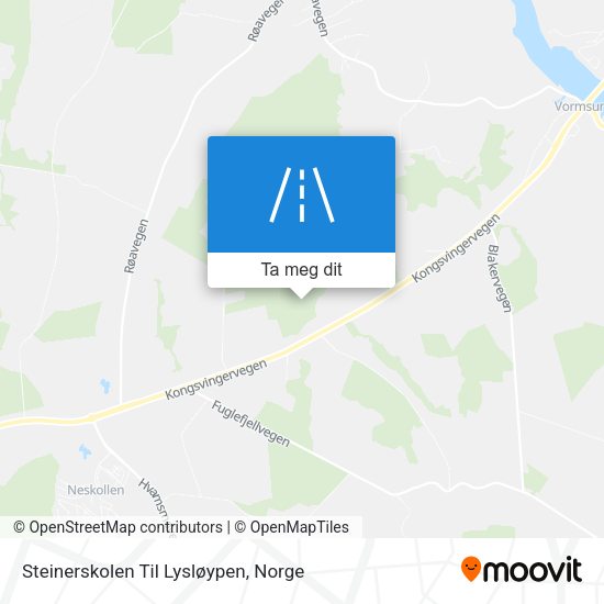 Steinerskolen Til Lysløypen kart