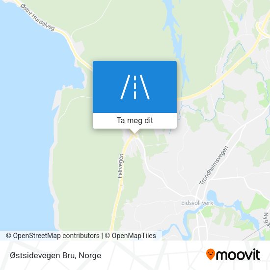Østsidevegen Bru kart
