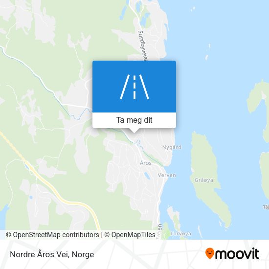 Nordre Åros Vei kart