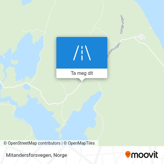 Mitandersforsvegen kart