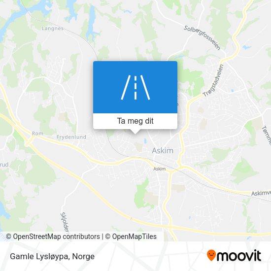 Gamle Lysløypa kart