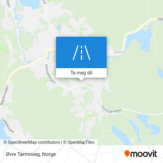 Øvre Tørmoveg kart