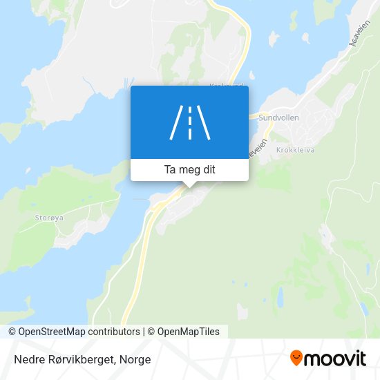Nedre Rørvikberget kart