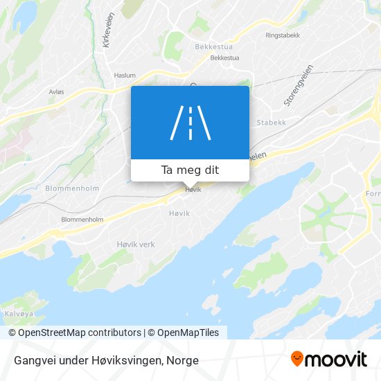 Gangvei under Høviksvingen kart