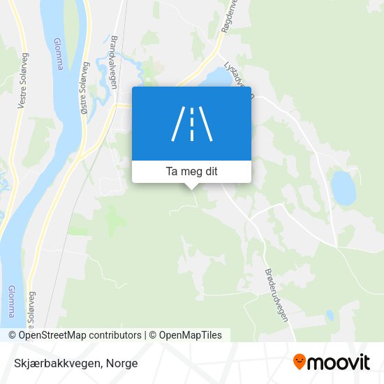 Skjærbakkvegen kart