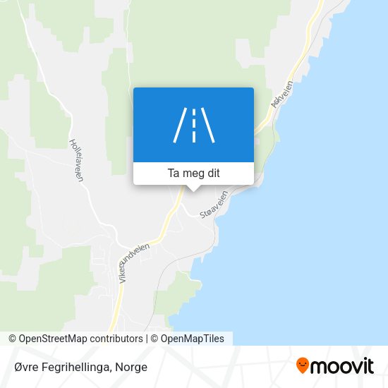 Øvre Fegrihellinga kart