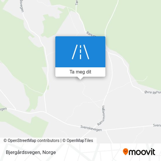 Bjergårdsvegen kart