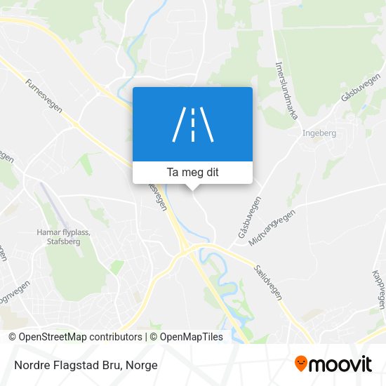 Nordre Flagstad Bru kart