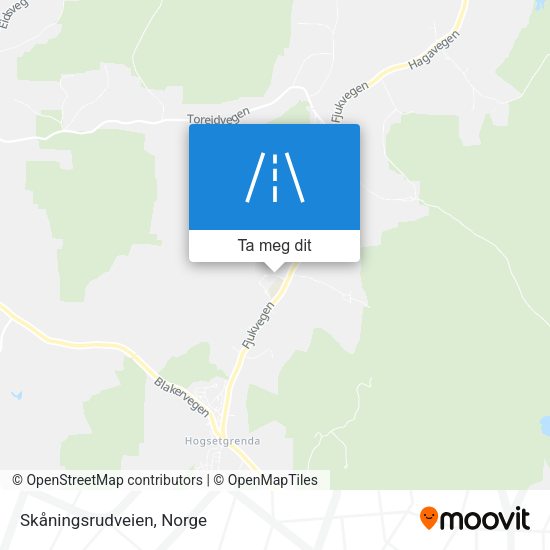 Skåningsrudveien kart
