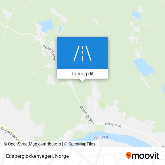 Edsbergløkkenvegen kart