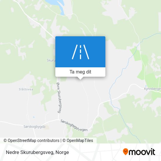 Nedre Skurubergsveg kart