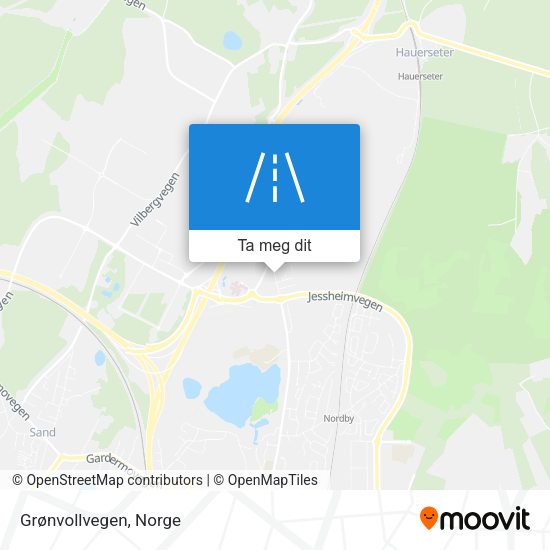 Grønvollvegen kart