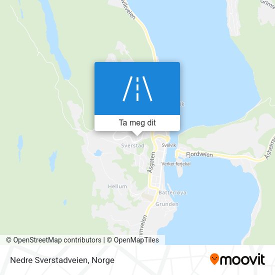 Nedre Sverstadveien kart