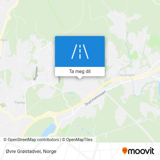 Øvre Grøstadvei kart