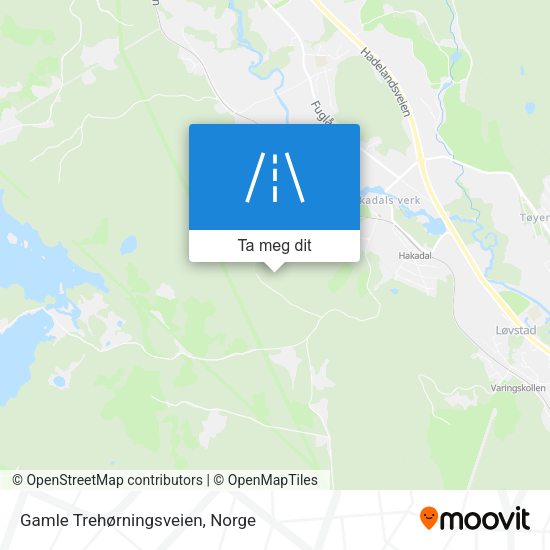 Gamle Trehørningsveien kart