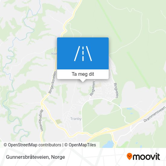 Gunnersbråteveien kart