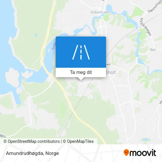 Amundrudhøgda kart