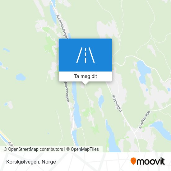 Korskjølvegen kart