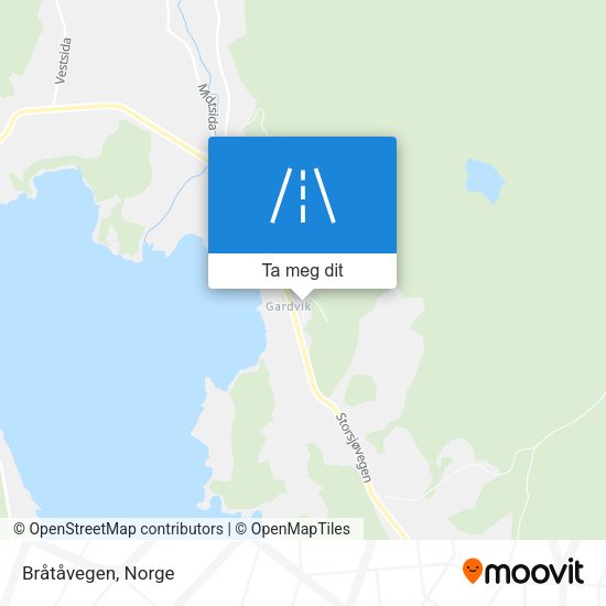 Bråtåvegen kart