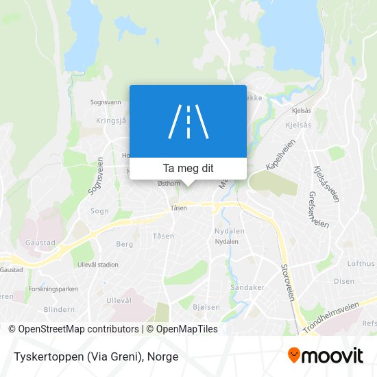 Tyskertoppen (Via Greni) kart