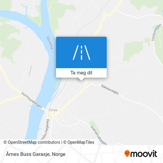 Årnes Buss Garasje kart