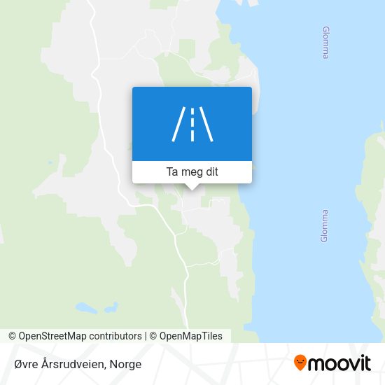 Øvre Årsrudveien kart