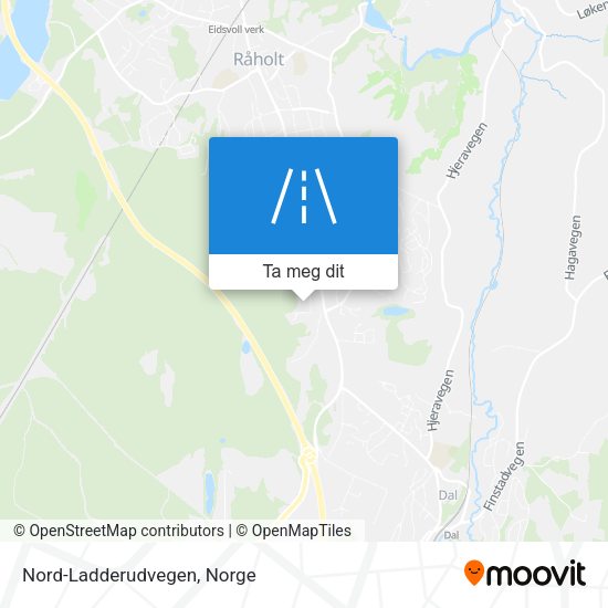 Nord-Ladderudvegen kart