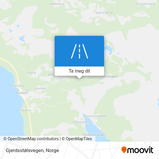 Gjerdsstølsvegen kart